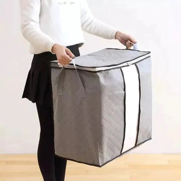 Portable Storage Bamboo Bag Clothes Storage Bag Organizer