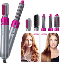 Load image into Gallery viewer, Hair Dryer Brush 5 in 1 Electric Blow Dryer Hair Comb Curling Wand Detachable Brush Kit Negative Ion Straightener Hair Curler
