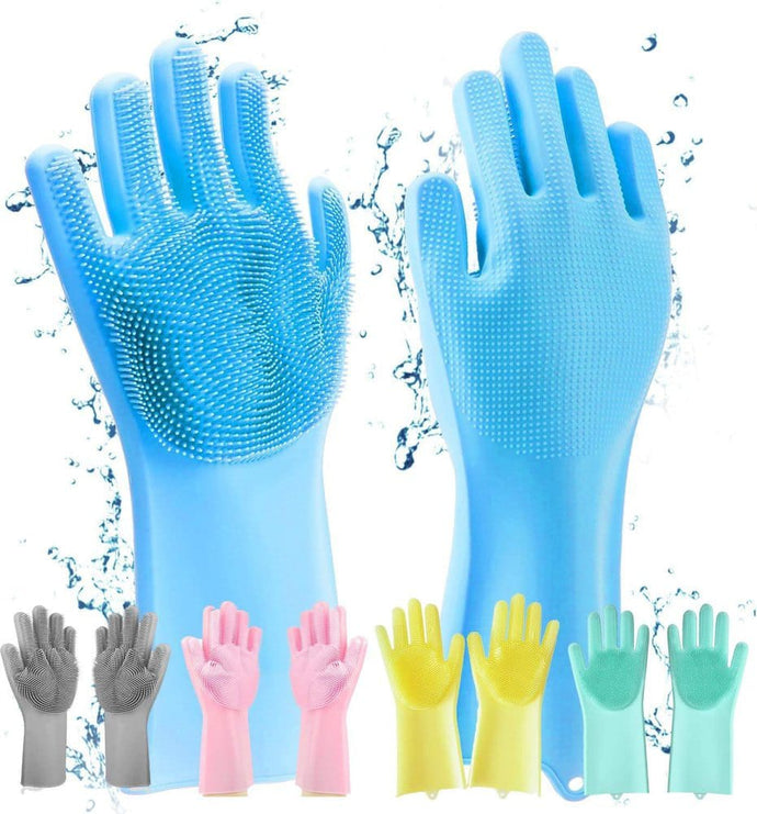 Full Finger Silicone Gloves, For Home (Random Colors)