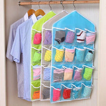 Load image into Gallery viewer, 16 Pocket Closet Over Door Wall Hanging Storage Organizer Bag (Random Color)
