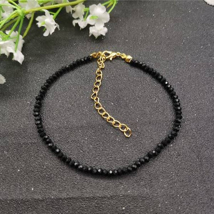New Black Glass Beads Anklet For Girls Style