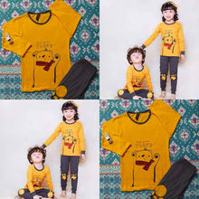 Load image into Gallery viewer, This is My Place BEAR Printed Design Styles Kids Night Suits Full Sleeves Kids Night Suits Kids Sleep Wear Kids Night Dress
