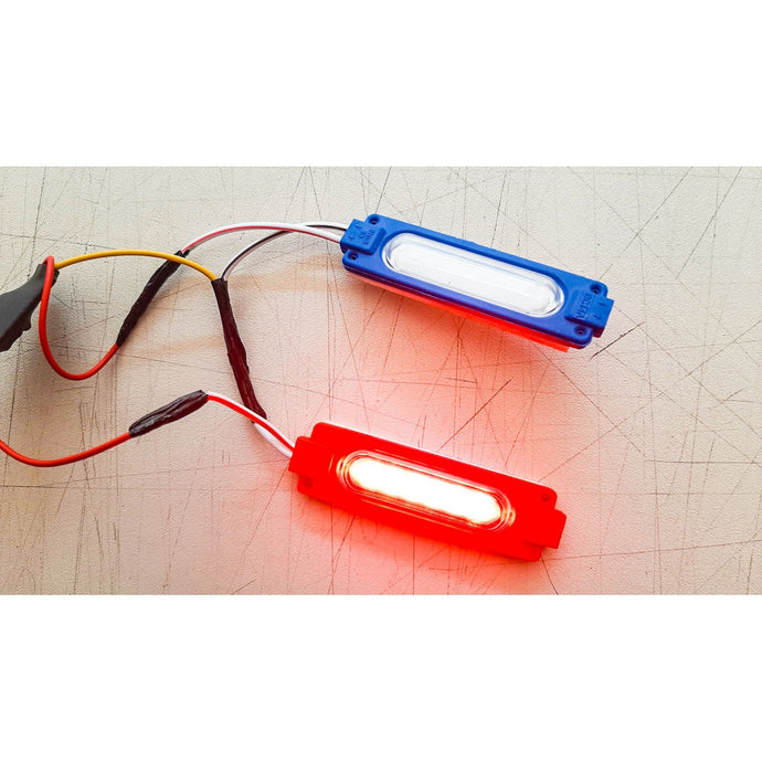 Red and blue Flasher Light Small 12V