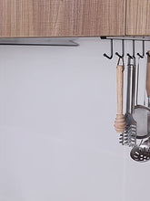 Load and play video in Gallery viewer, 6-Hook Under-the-Shelf Mug Rack Kitchen Hanging Organizer (Random Color)
