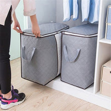 Load image into Gallery viewer, Pack Of 2 Portable Bamboo Charcoal Clothes Blanket Large Folding Bag Storage Box Organizer
