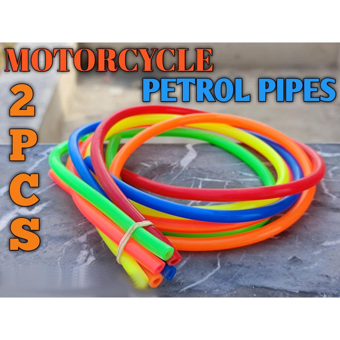 Motorcycle Colorful Petrol Pipe / Battery Pipe - 2 PCS