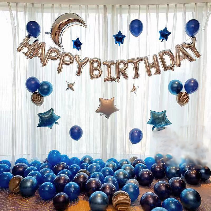 Happy Birthday Foil & Metallic Balloon Set