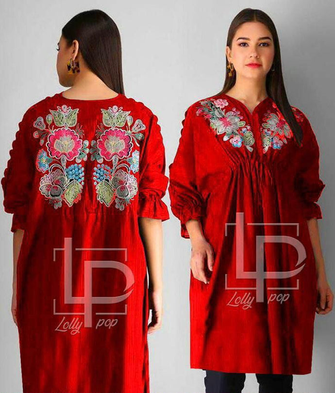 Front & Back Embroidered Kurti