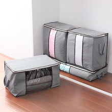 Load image into Gallery viewer, Pack Of 2 Portable Bamboo Charcoal Clothes Blanket Large Folding Bag Storage Box Organizer
