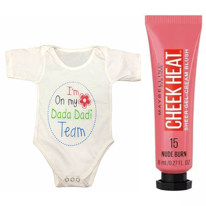 Baby Romper UNISEX 0-3 Months & Maybelline Cheek Heat Blush NUDE BURN