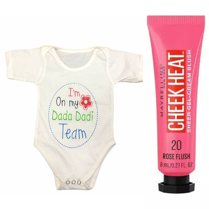 Baby Romper UNISEX 0-3 Months & Maybelline Cheek Heat Blush ROSE FLUSH