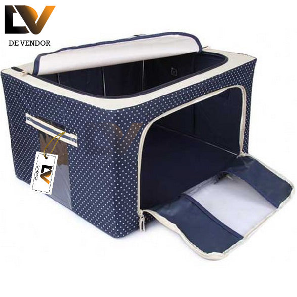 Storage Bag | Clothes Storage Box Foldable Closet Organizers Storage Containers with Durable Handles | 55 Liter Storage Bag (Random Color)