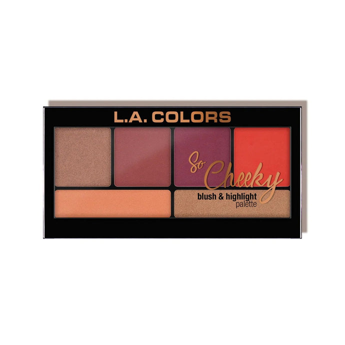 LA COLORS SO CHEEKY BLUSH AND HIGHLIGHT PALETTE- HOT N SPICY