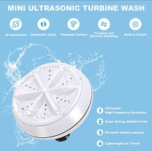 Load image into Gallery viewer, Mini Washing Machine Portable Ultrasonic Turbine Washer
