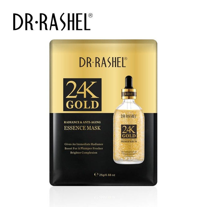 5 pcs Dr.Rashel 24K Gold Radiance & Anti Aging Essence Mask 25g-DRL1482