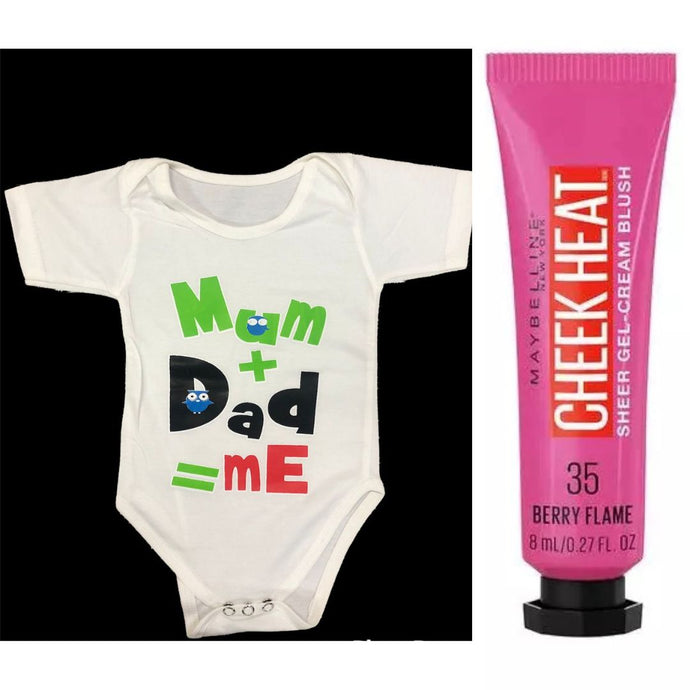 Baby Romper UNISEX 6-9 Months & Maybelline Cheek Heat Blush BERRY FLAME
