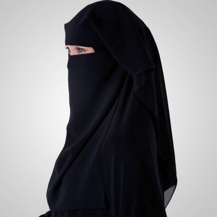 Double Layered (Patt) Abaya Niqab For Women