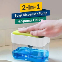 Load image into Gallery viewer, Soap Dispenser Pump 2-In-1 Manual Press Liquid Soap Dispenser With Washing Sponge
